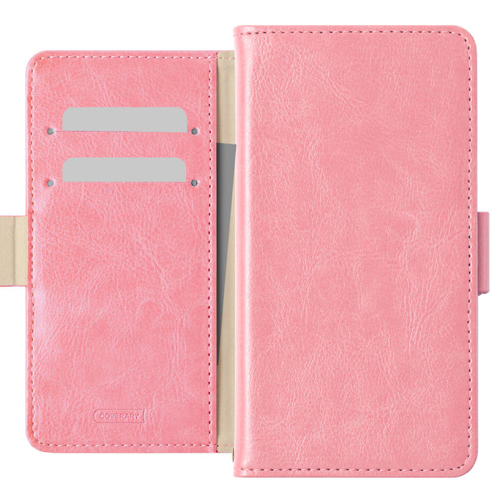 Vegan leather simple stand function wallet case (with belt) for iPhone series