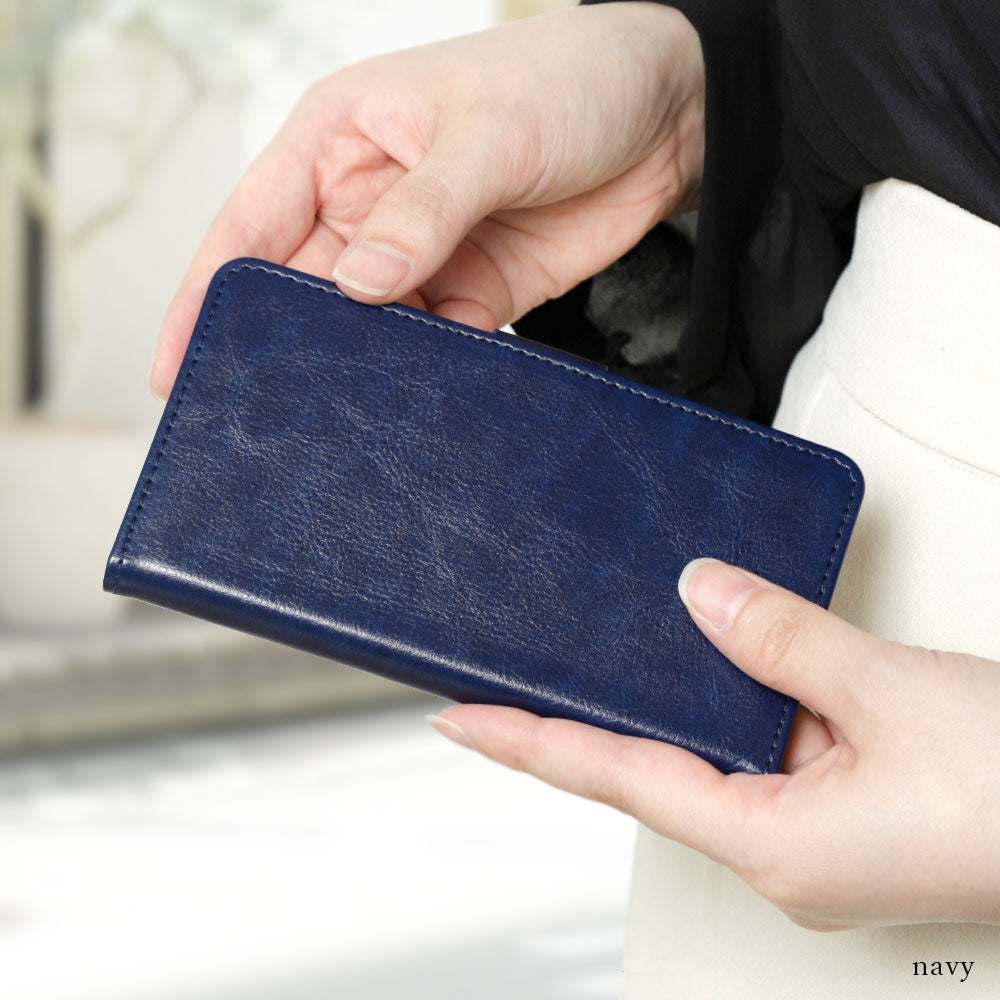 Vegan leather simple stand function wallet case (with belt) for iPhone series