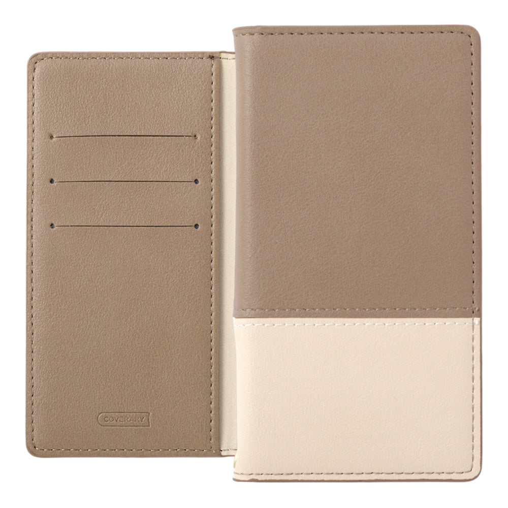 ヴィーガンレザー 表くすみバイカラー スタンド機能 手帳型ケース