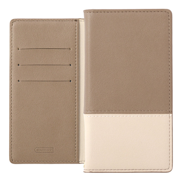 ヴィーガンレザー 表くすみバイカラー スタンド機能 手帳型ケース Xperiaシリーズ