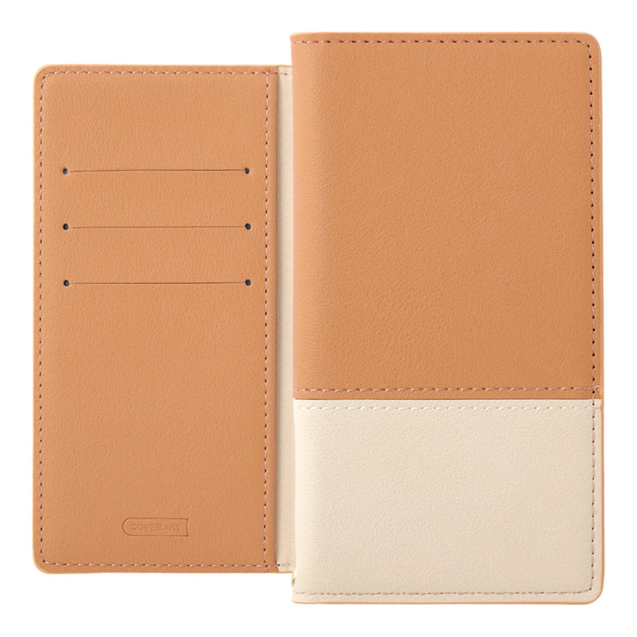 ヴィーガンレザー 表くすみバイカラー スタンド機能 手帳型ケース