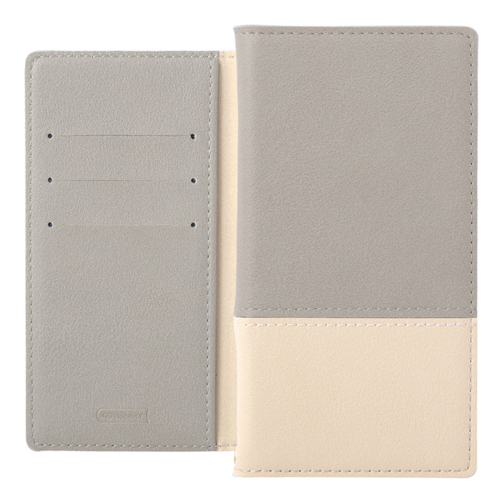 ヴィーガンレザー 表くすみバイカラー スタンド機能 手帳型ケース Xperiaシリーズ