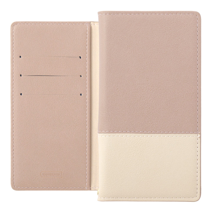 ヴィーガンレザー 表くすみバイカラー スタンド機能 手帳型ケース