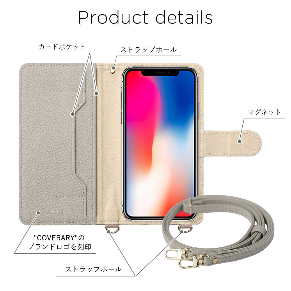 Étui portefeuille bicolore en cuir végan avec pierre ronde, fonction support, bandoulière (avec ceinture) pour la série Google Pixel