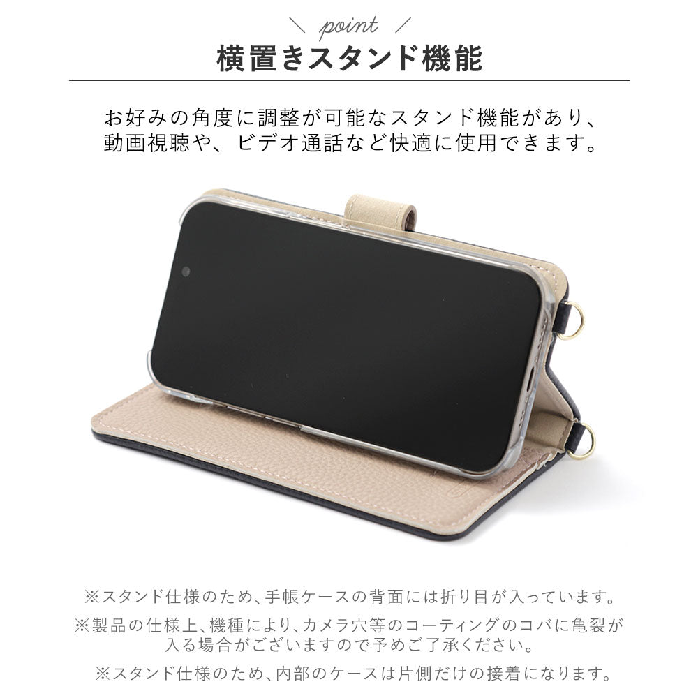 Vegan leather bicolor gold ring stand function with shoulder strap notebook-style case (with belt) for Google Pixel series