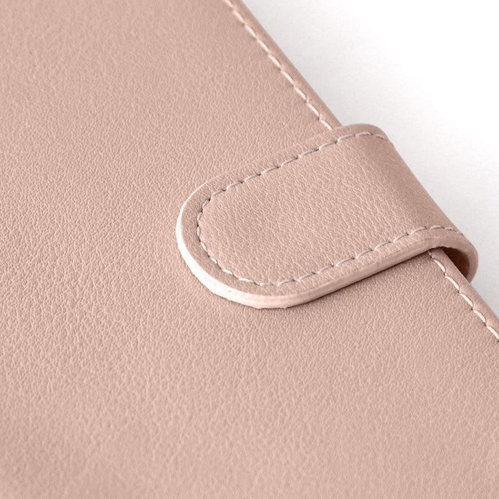 Étui portefeuille avec fonction support, décoration initiale, sangle d&