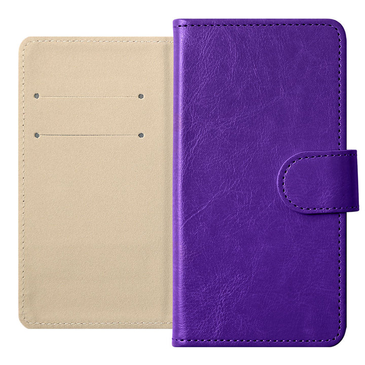 Étui portefeuille simple en cuir végan (avec ceinture) série Galaxy