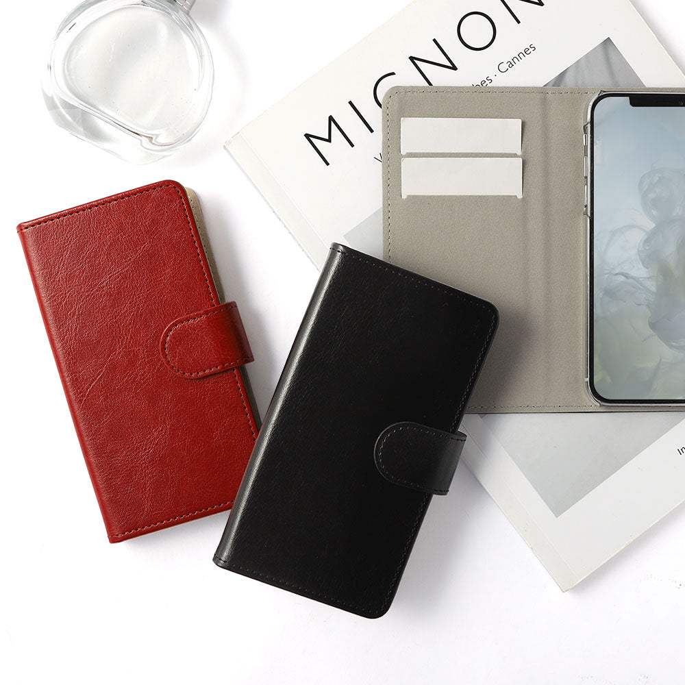 Vegan Leather Simple Wallet Case (with Belt) for Xperia Series