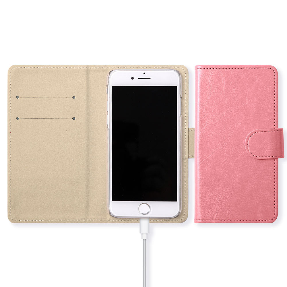 Vegan Leather Simple Wallet Case (with Belt) for Xperia Series