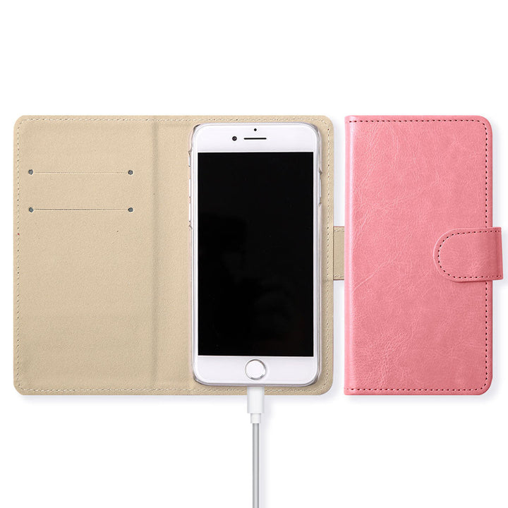 Vegan Leather Simple Wallet Case (with Belt) for Xperia Series