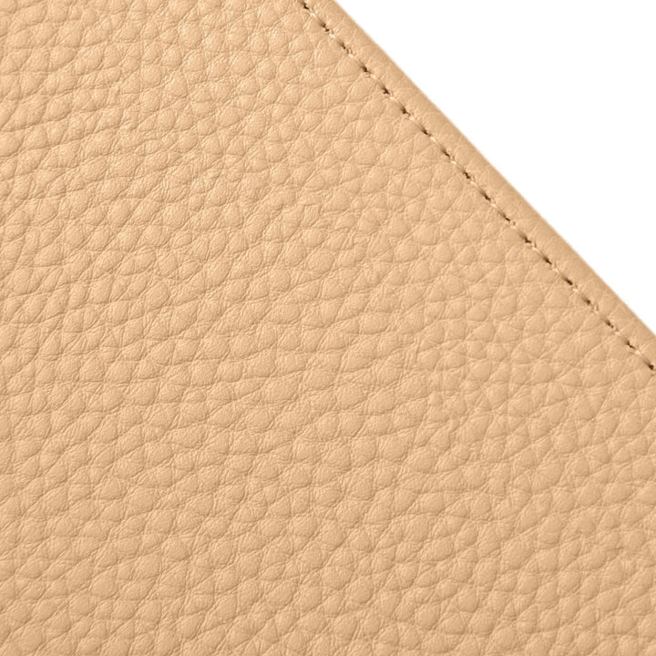 Vegan Leather Textured Leather-Look Gold Cat Decor Wallet Case