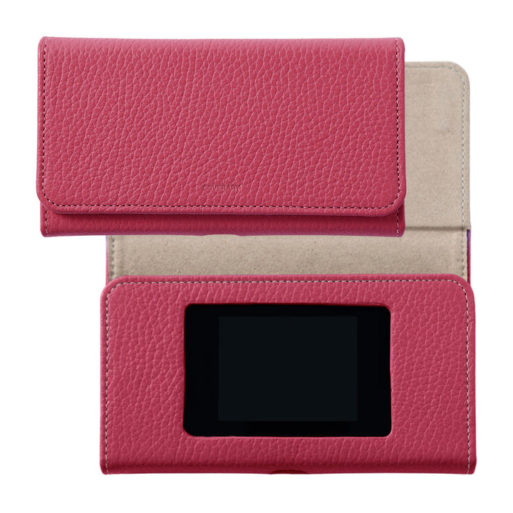 CHEETAH Wi-Fi MR1 Mobile Router Case Genuine Leather Italian Shrink Leather Notebook-style Case