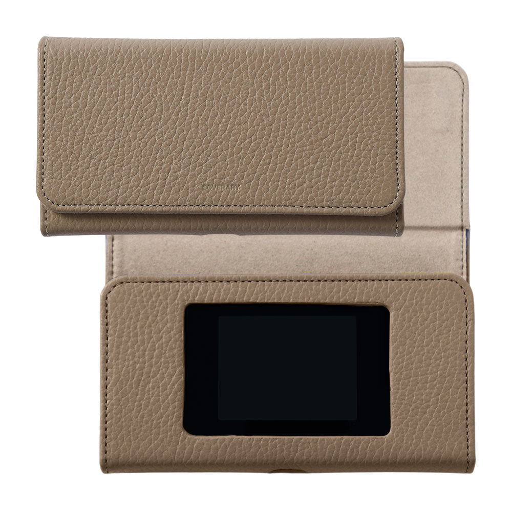 CHEETAH Wi-Fi MR1 Mobile Router Case Genuine Leather Italian Shrink Leather Notebook-style Case