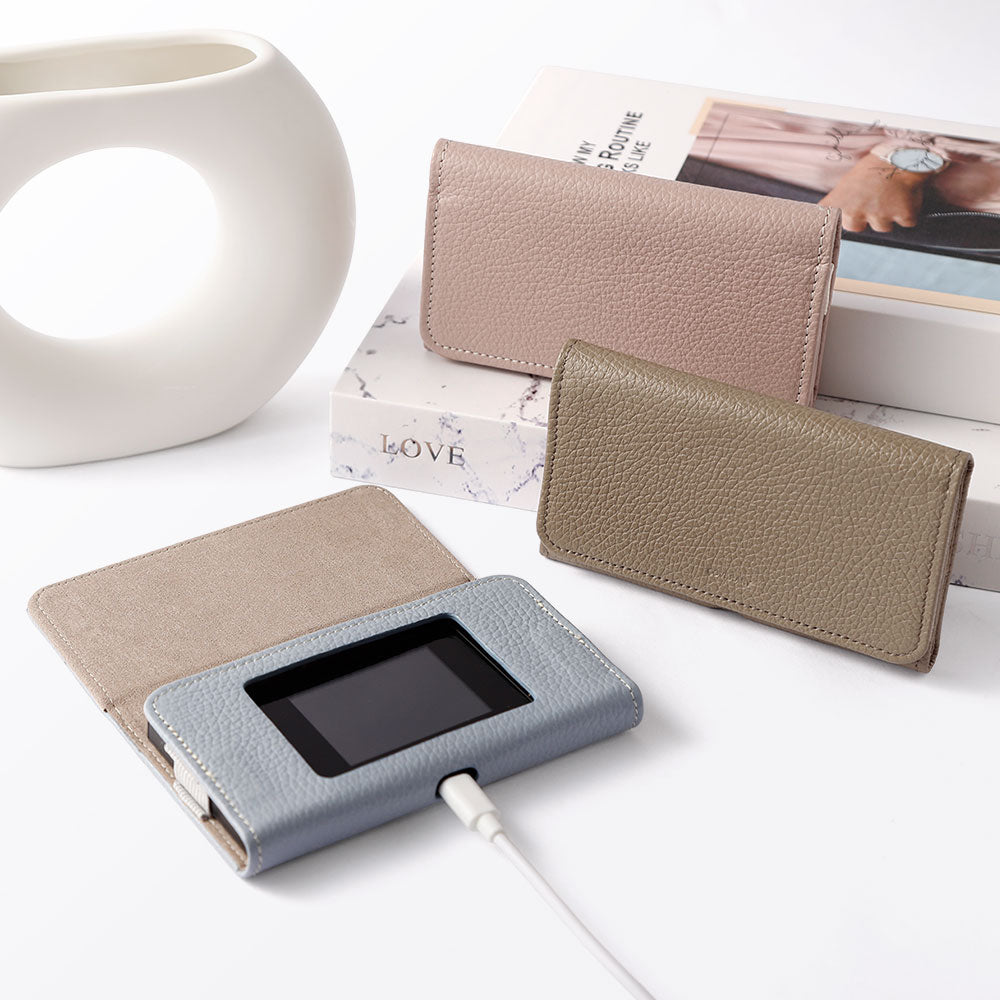 CHEETAH Wi-Fi MR1 Mobile Router Case Genuine Leather Italian Shrink Leather Notebook-style Case