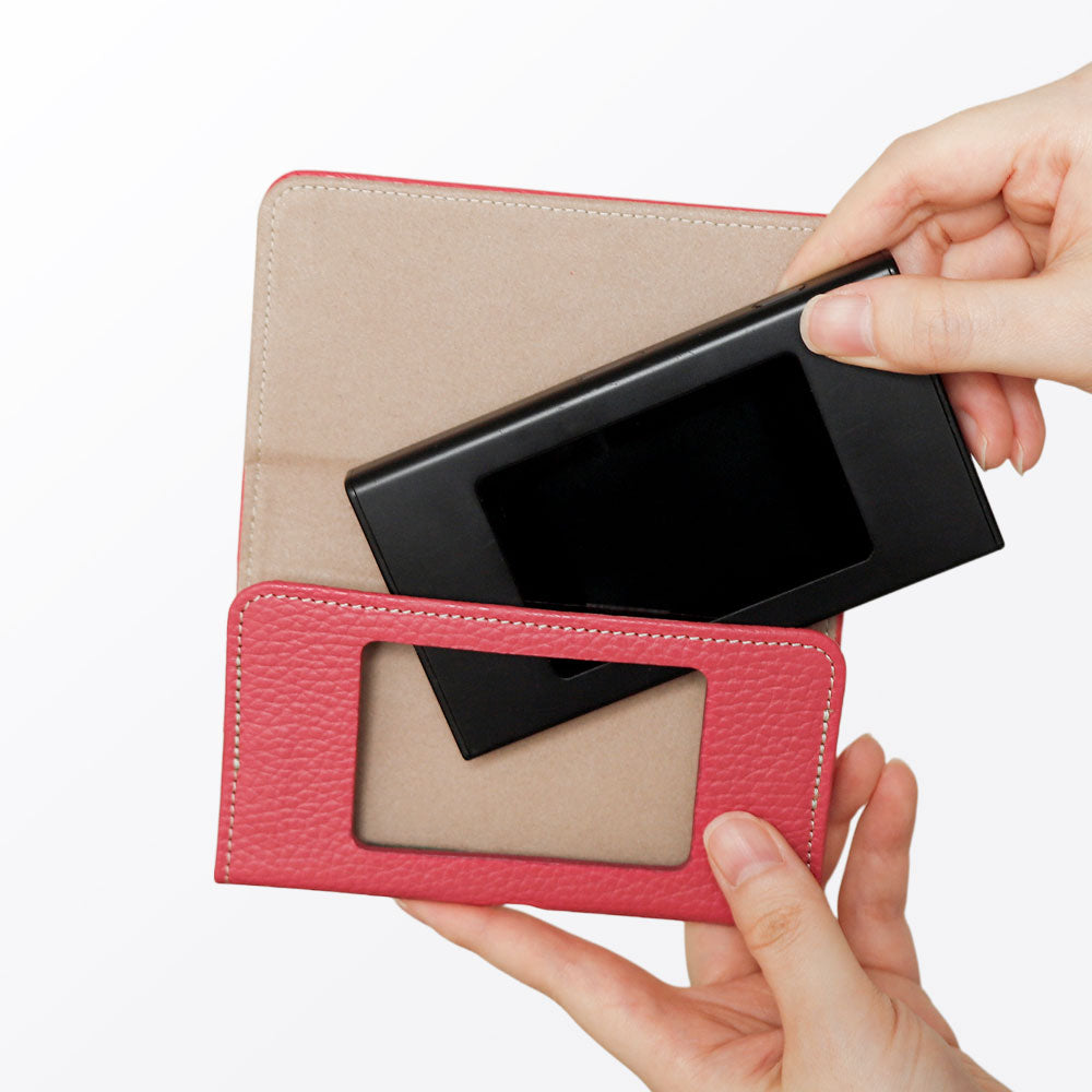 CHEETAH Wi-Fi MR1 Mobile Router Case Genuine Leather Italian Shrink Leather Notebook-style Case