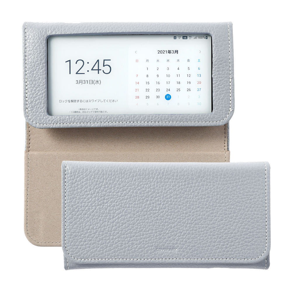 Galaxy 5G mobile wi-fi SCR01 étui de routeur mobile cuir véritable cuir italien grainé étui portefeuille