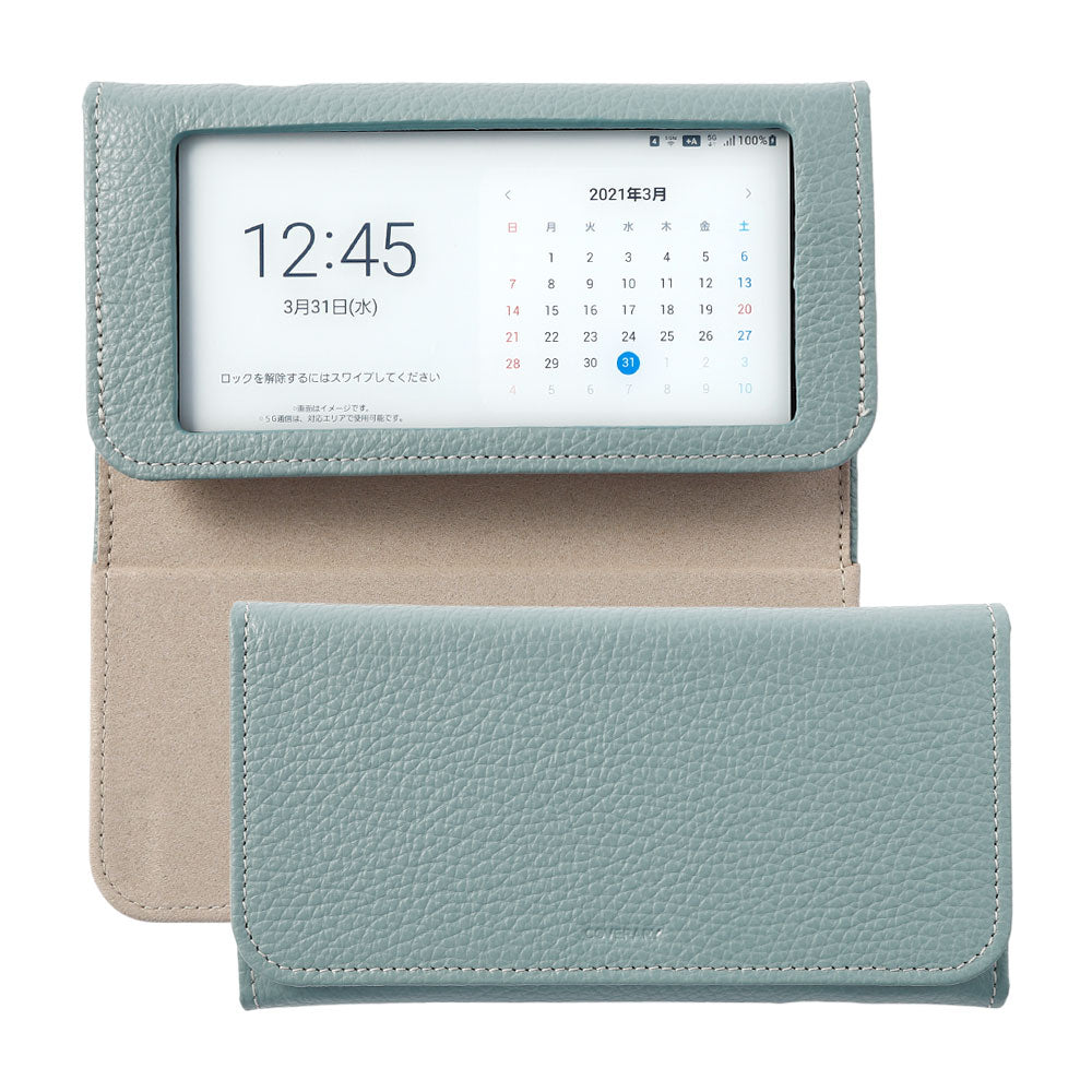 Galaxy 5G mobile wi-fi SCR01 étui de routeur mobile cuir véritable cuir italien grainé étui portefeuille