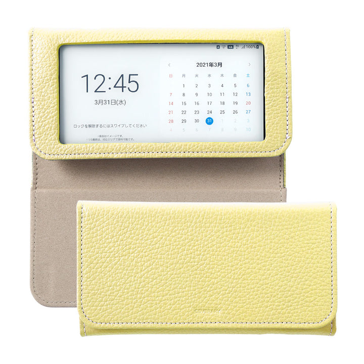 Galaxy 5G mobile wi-fi SCR01 étui de routeur mobile cuir véritable cuir italien grainé étui portefeuille