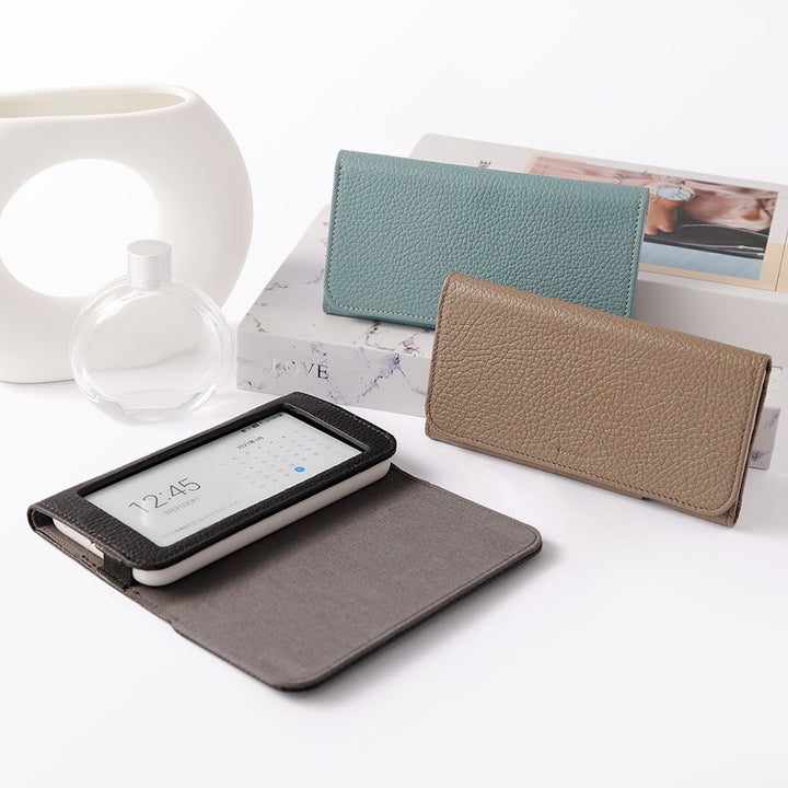 Galaxy 5G mobile wi-fi SCR01 étui de routeur mobile cuir véritable cuir italien grainé étui portefeuille