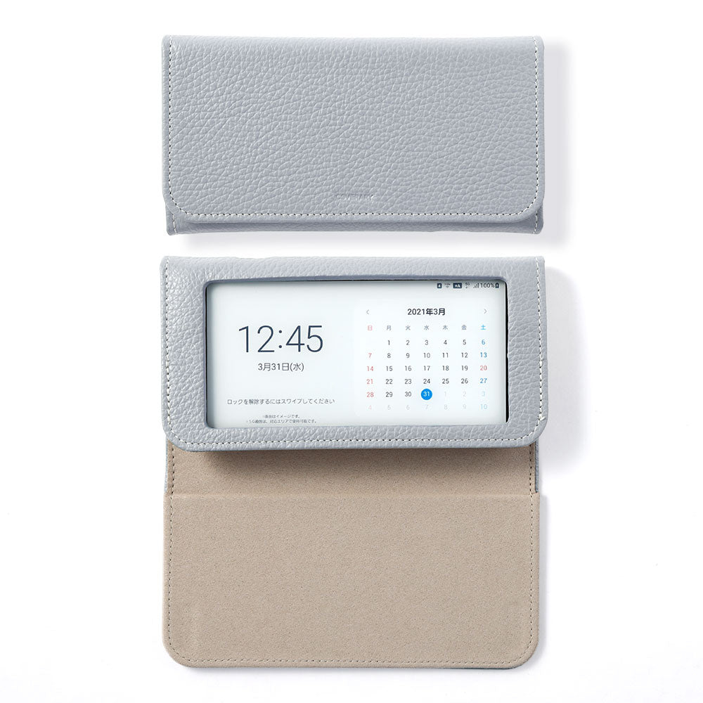 Galaxy 5G mobile wi-fi SCR01 étui de routeur mobile cuir véritable cuir italien grainé étui portefeuille