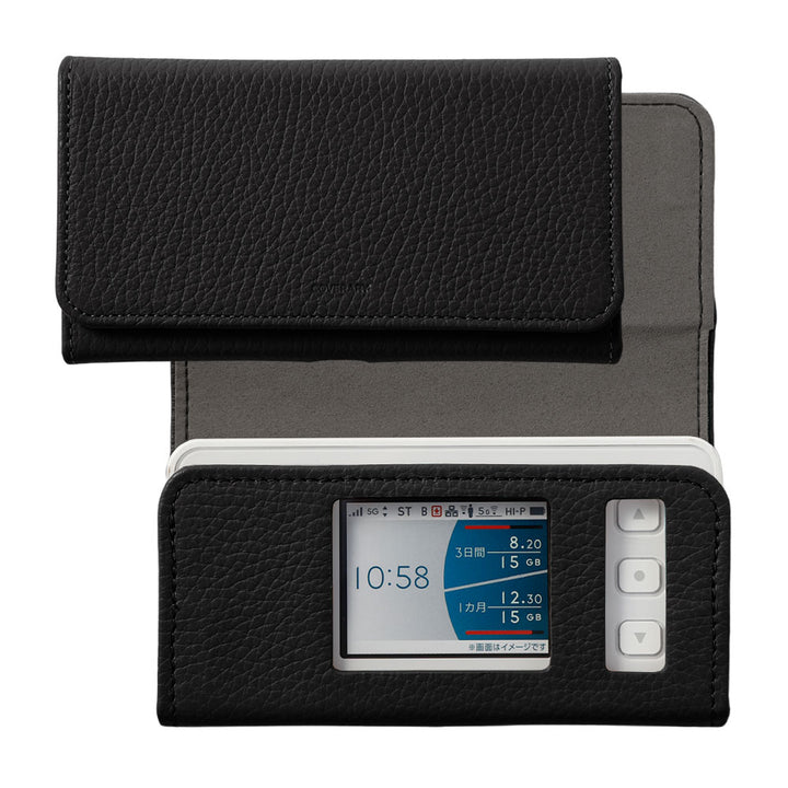 Speed Wi-Fi 5G X11/X12 Mobile Router Case Genuine Leather Italian Shrink Leather Notebook-style Case