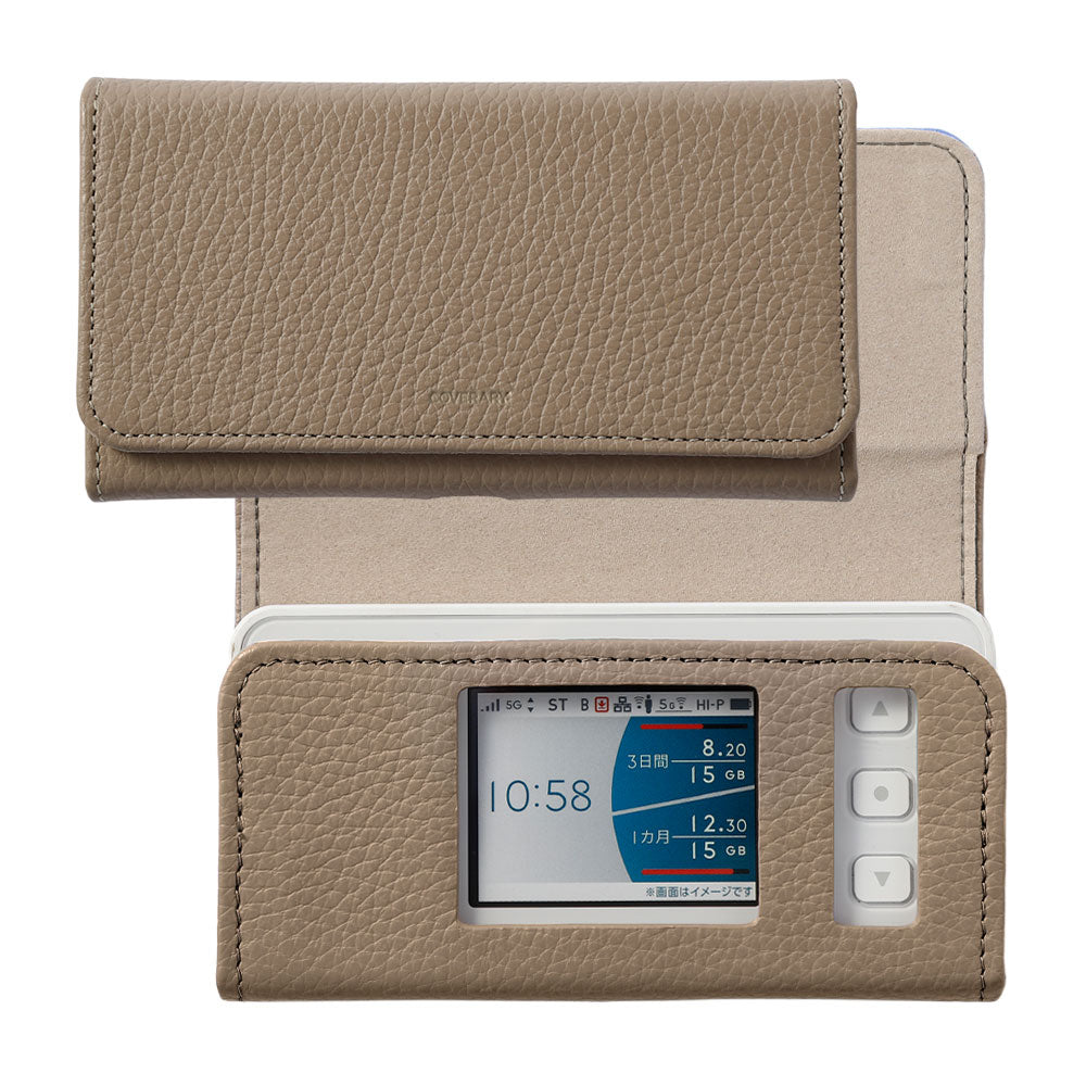 Speed Wi-Fi 5G X11/X12 Mobile Router Case Genuine Leather Italian Shrink Leather Notebook-style Case