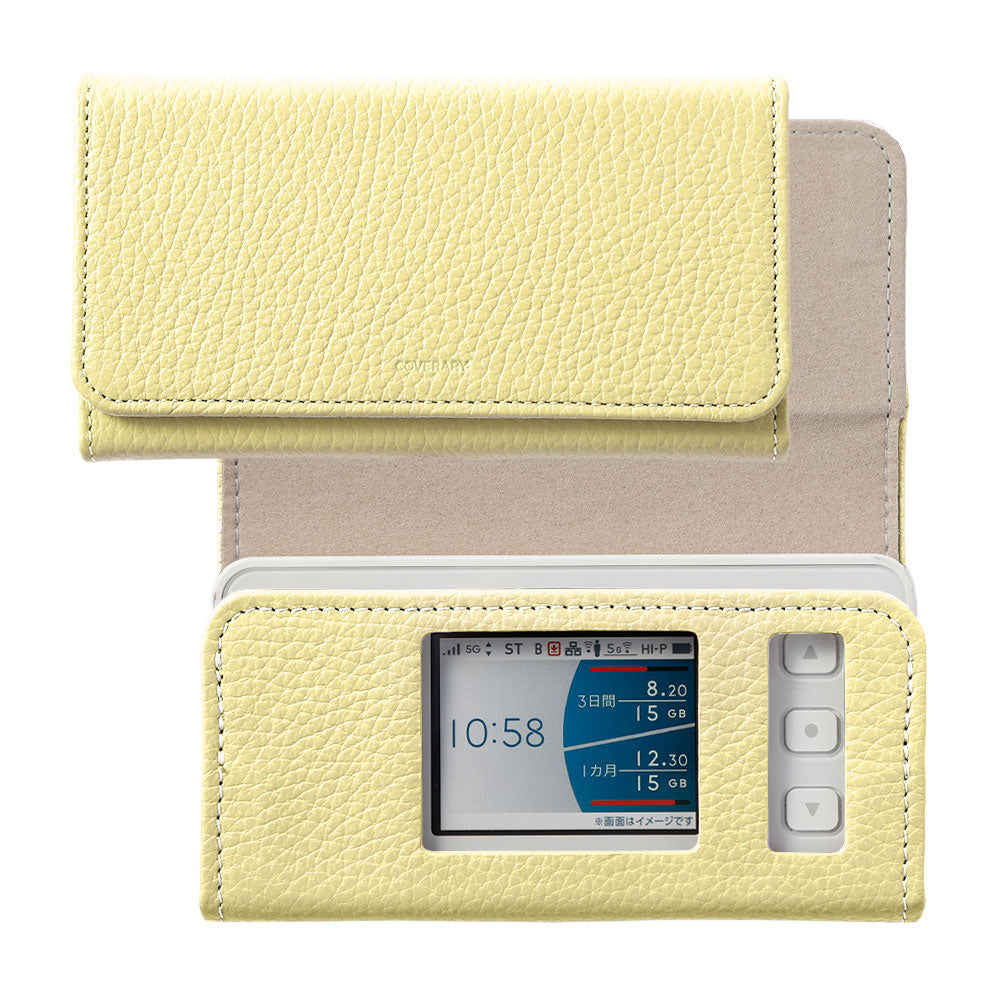 Speed Wi-Fi 5G X11/X12 Mobile Router Case Genuine Leather Italian Shrink Leather Notebook-style Case