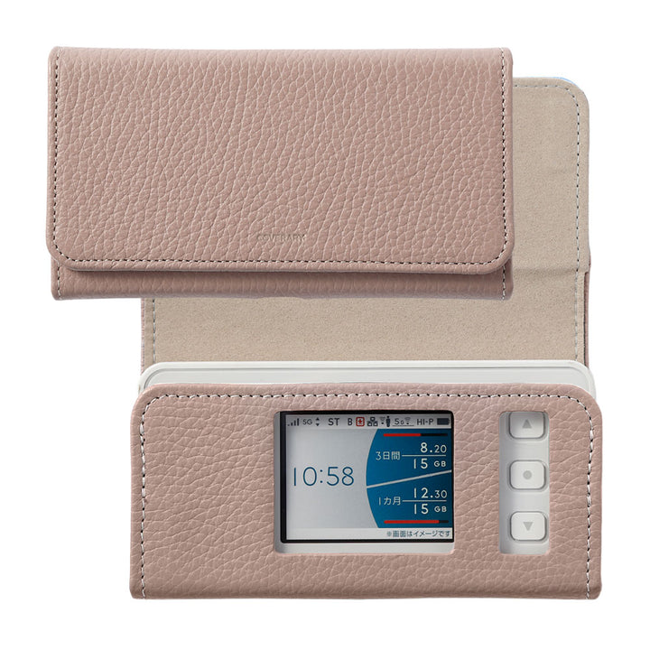 Speed Wi-Fi 5G X11/X12 Mobile Router Case Genuine Leather Italian Shrink Leather Notebook-style Case