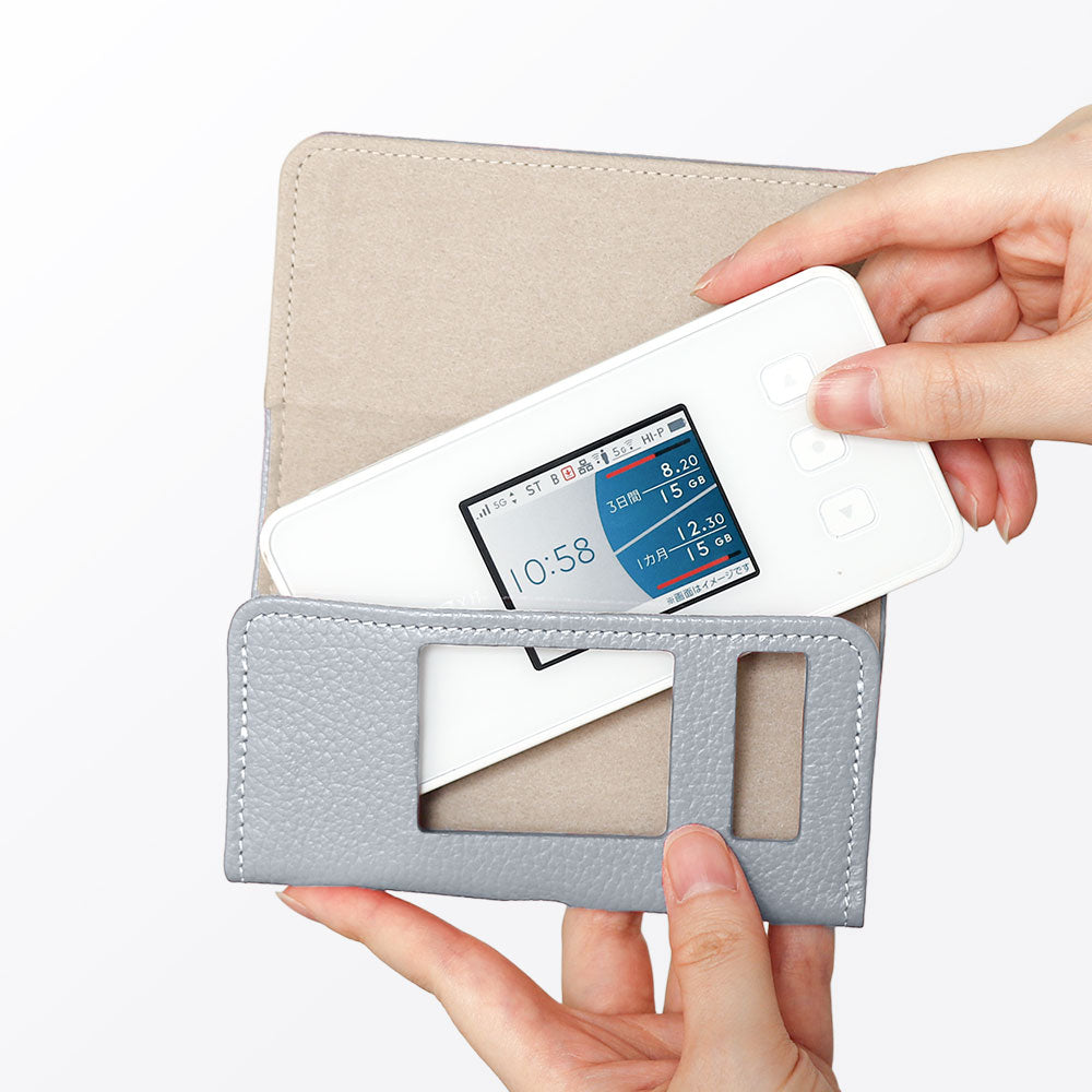 Speed Wi-Fi 5G X11/X12 Mobile Router Case Genuine Leather Italian Shrink Leather Notebook-style Case