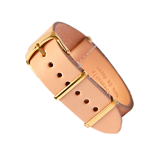 Genuine Leather Tochigi Leather Aging Color NATO Type Smartwatch Wristwatch Band