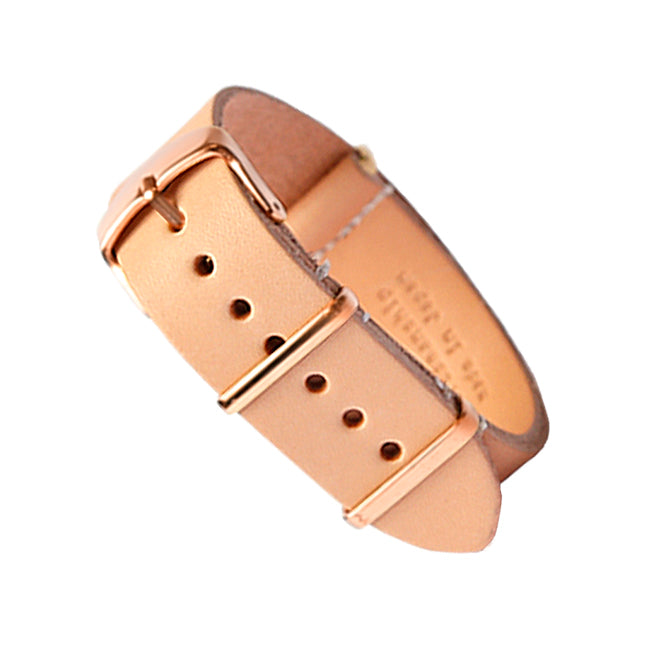 Genuine Leather Tochigi Leather Aging Color NATO Type Smartwatch Wristwatch Band