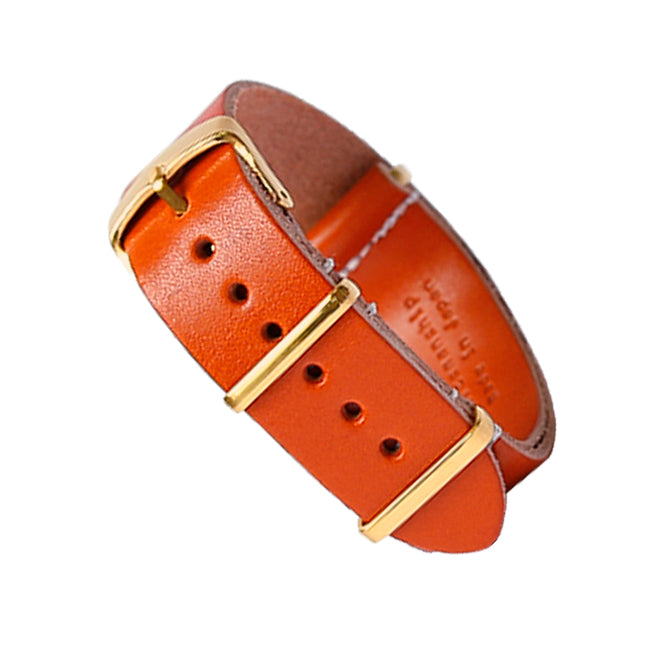 Genuine Leather Tochigi Leather Aging Color NATO Type Smartwatch Wristwatch Band