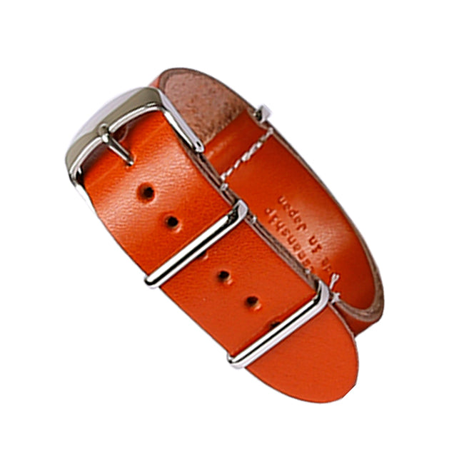 Genuine Leather Tochigi Leather Aging Color NATO Type Smartwatch Wristwatch Band