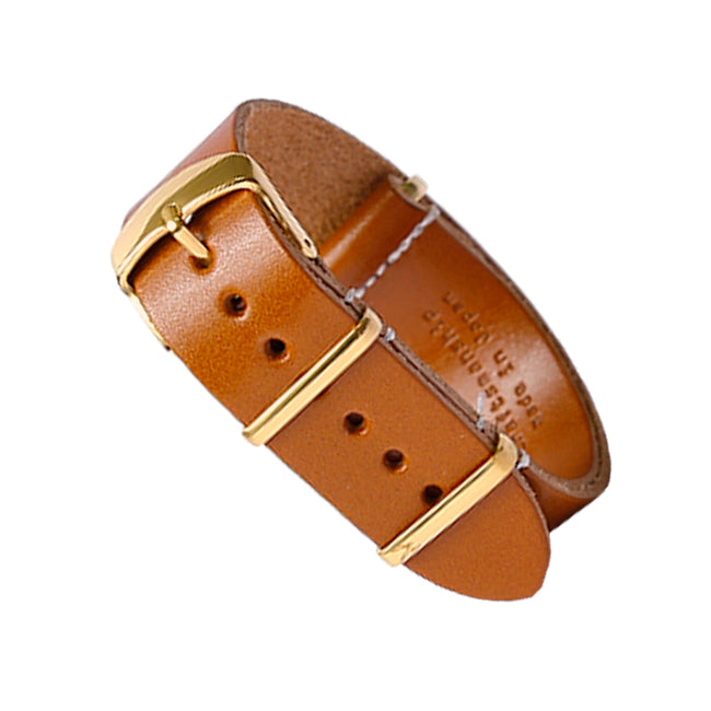 Genuine Leather Tochigi Leather Aging Color NATO Type Smartwatch Wristwatch Band