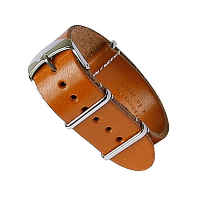 Genuine Leather Tochigi Leather Aging Color NATO Type Smartwatch Wristwatch Band