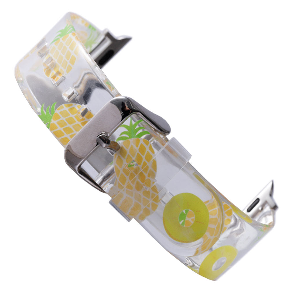 TPU クリアプリント フルーツ柄 アップルウォッチ バンド