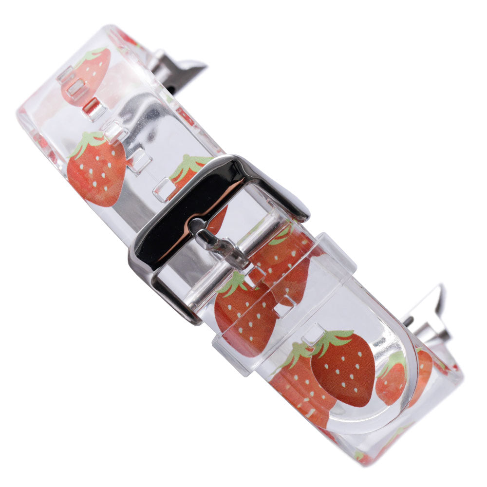 TPU クリアプリント フルーツ柄 アップルウォッチ バンド