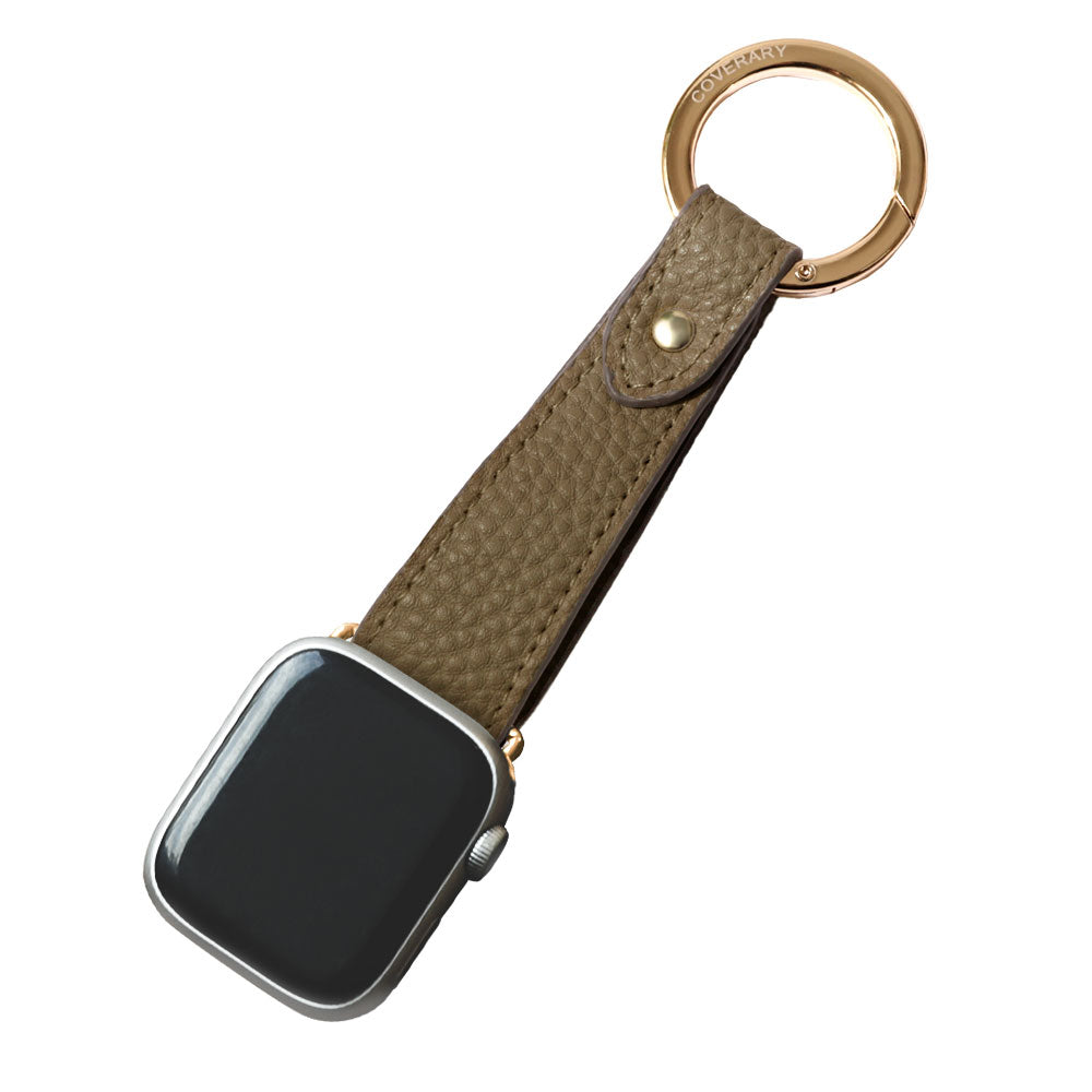 ヴィーガンレザー 吊り下げて使える キーリング付き アップルウォッチ バンド