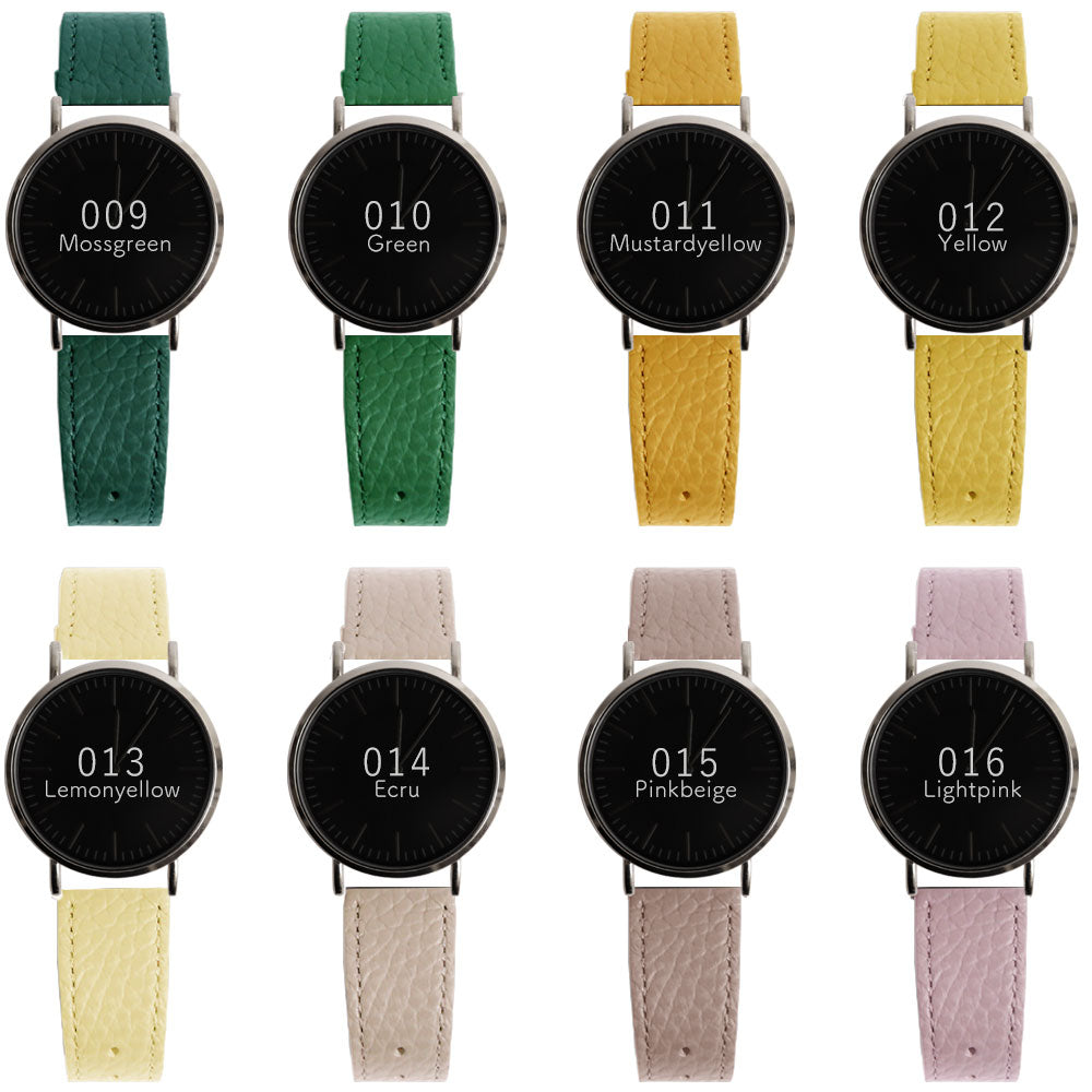 本革 イタリアンシュリンクレザー バイカラー スマートウォッチ 腕時計