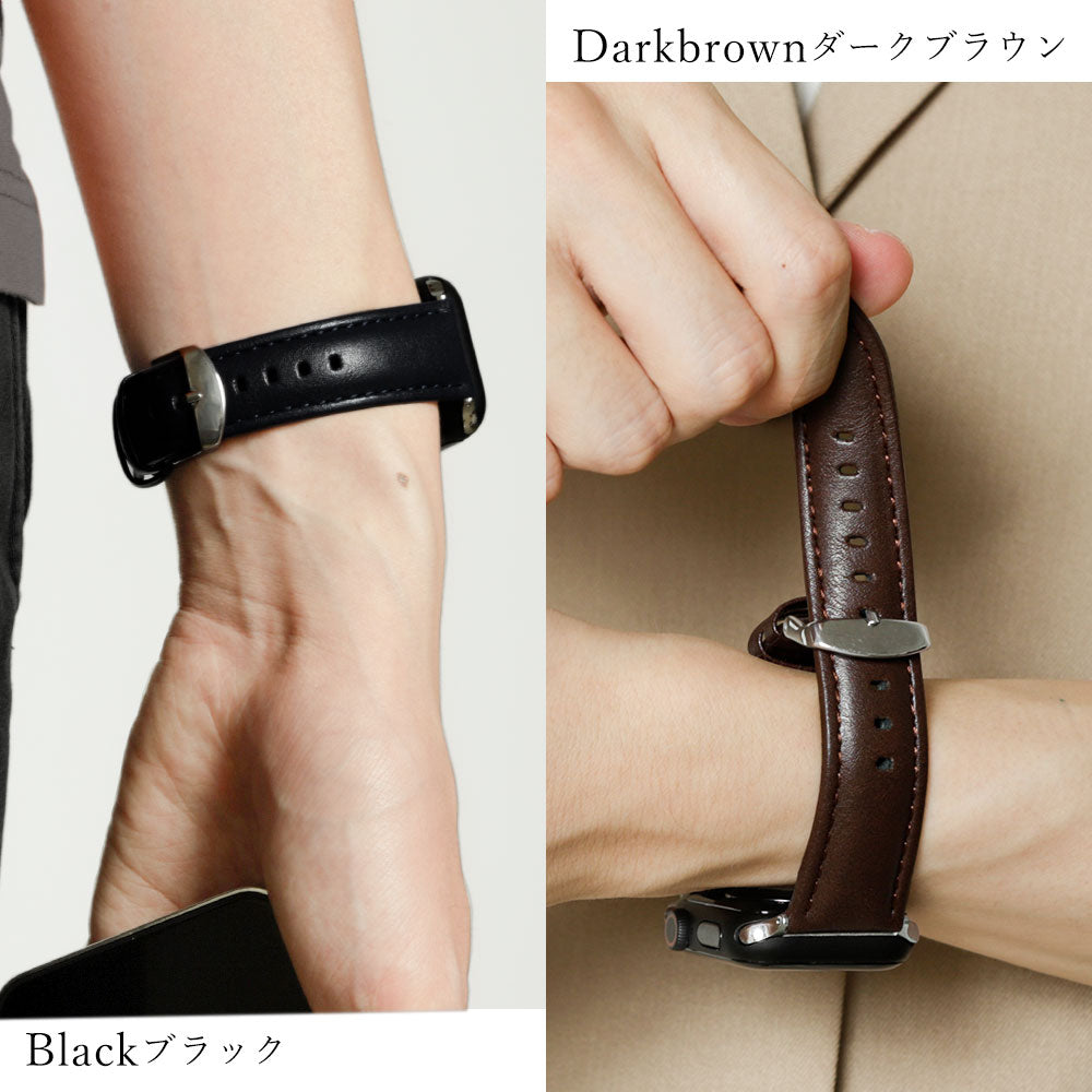 Bracelet de montre en cuir végan microfibre pour montre intelligente