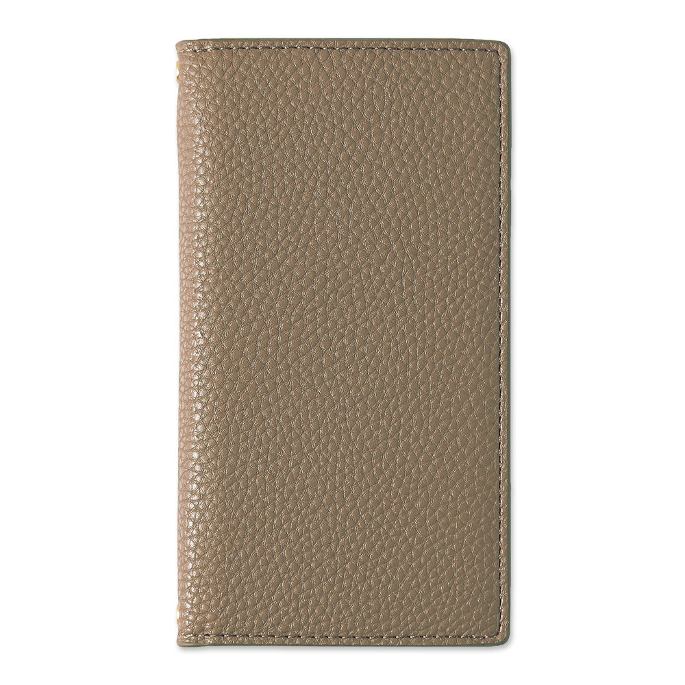 Étui portefeuille en cuir végan couleur poussiéreuse pour la série AQUOS