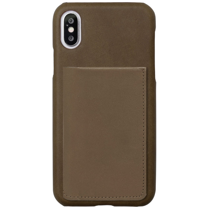 本革 栃木レザー 選べるスナップカードケース付き 背面ケース