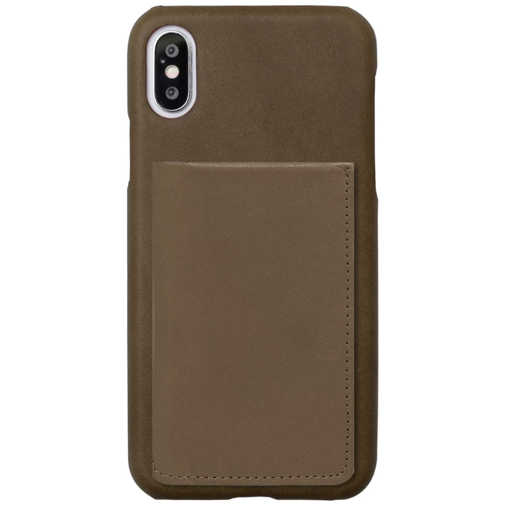 Étui arrière avec porte-cartes à pression au choix en cuir véritable Tochigi pour la série AQUOS