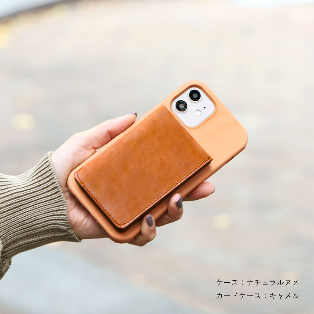 Genuine Leather Tochigi Leather with Selectable Snap Card Case Back Case Galaxy Series