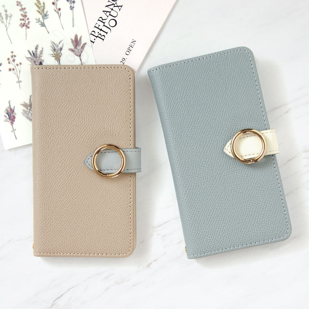Mobile Wi-Fi Mobile Router Case Vegan Leather Belt Bicolor Gold Ring Stand Function Notebook-style Case (with Belt)