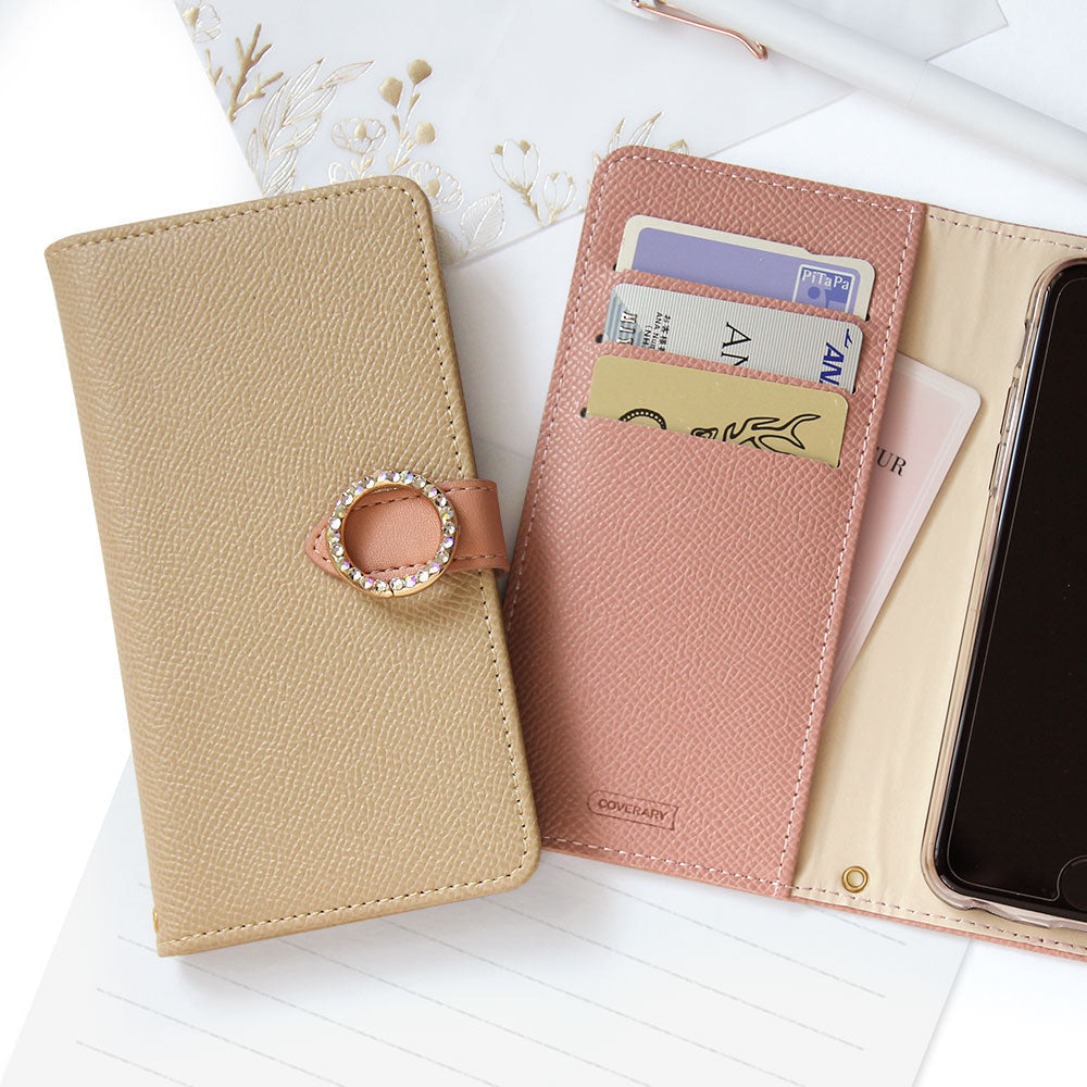 Mobile Wi-Fi Mobile Router Case Vegan Leather Belt Bicolor Round Stone Stand Function Notebook Type Case (With Belt)