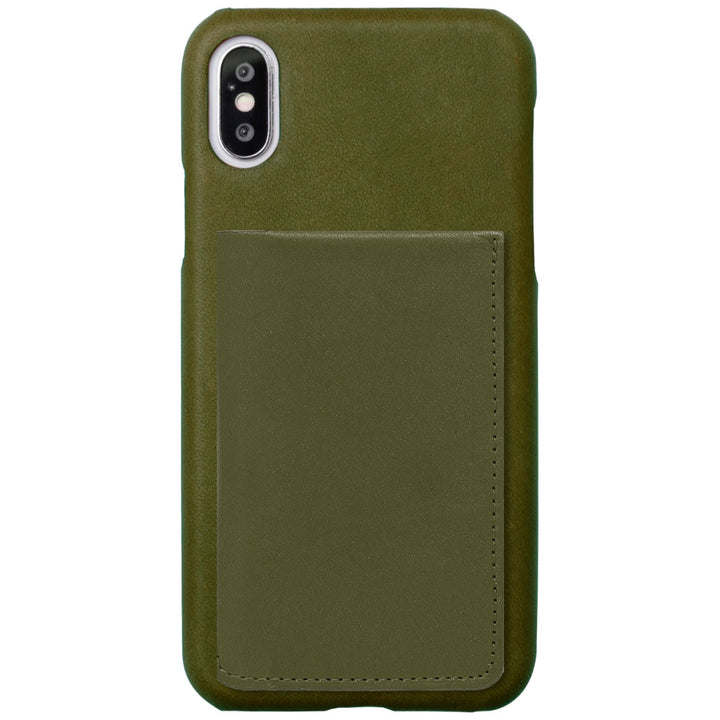 本革 栃木レザー 選べるスナップカードケース付き 背面ケース