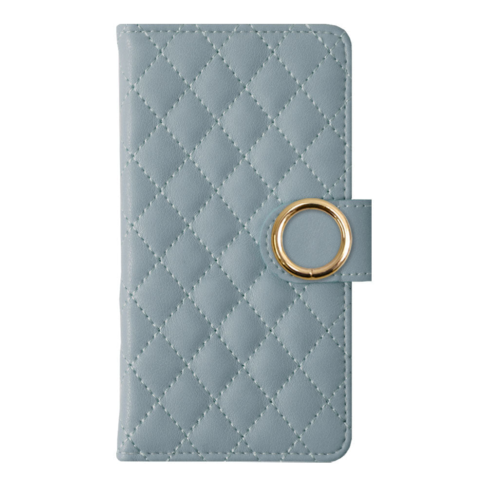 Étui portefeuille avec anneau doré matelassé et miroir (avec ceinture) pour la série Google Pixel