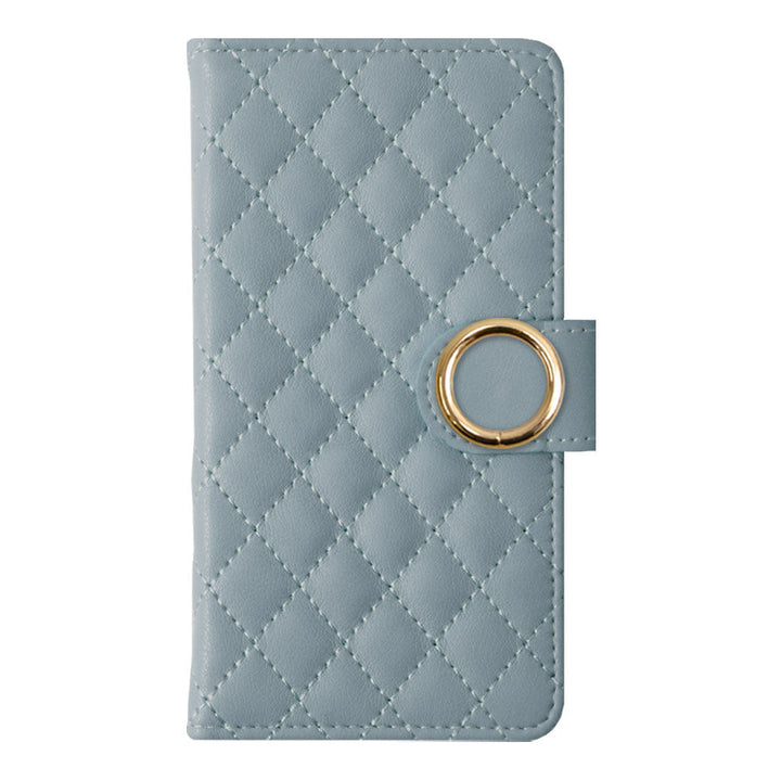 Étui portefeuille avec anneau doré matelassé et miroir (avec ceinture) pour la série Google Pixel