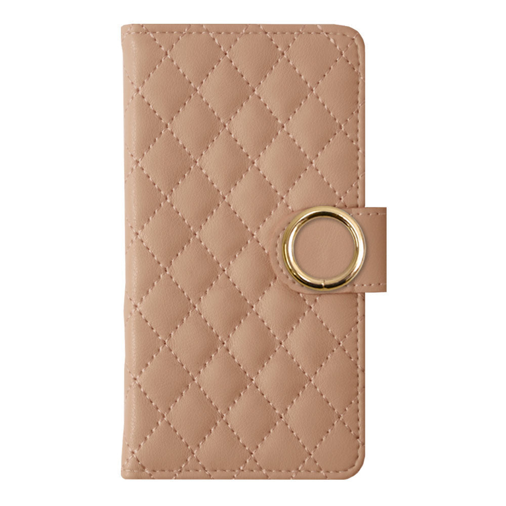 Étui portefeuille avec anneau doré matelassé et miroir (avec ceinture) pour la série Google Pixel